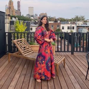 Farm Rio Tie Dye Forest Maxi Dress